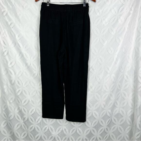 Walter Baker Sophia Jogger Black Linen Blend Mid Rise Travel Pants Size M NWT - Picture 7 of 11